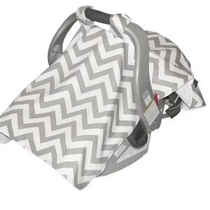 Infant Car Seat canopy/cover  - Chevron Gray